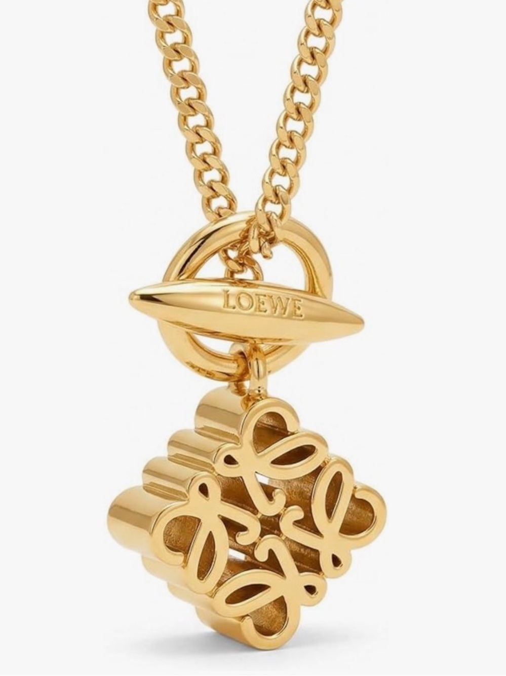 🆕 LOEWE Anagram Toggle Pendant Necklace - Picture 3 of 4